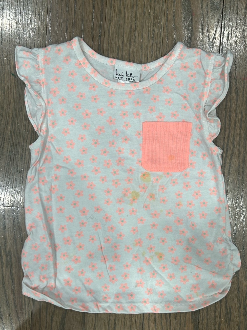 Girls Floral Ruffle Top Size 6X Cute Summer Shirt